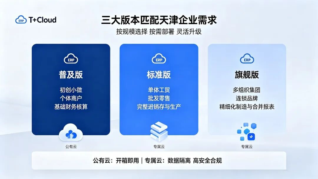 T+Cloud 普及版标准版旗舰版